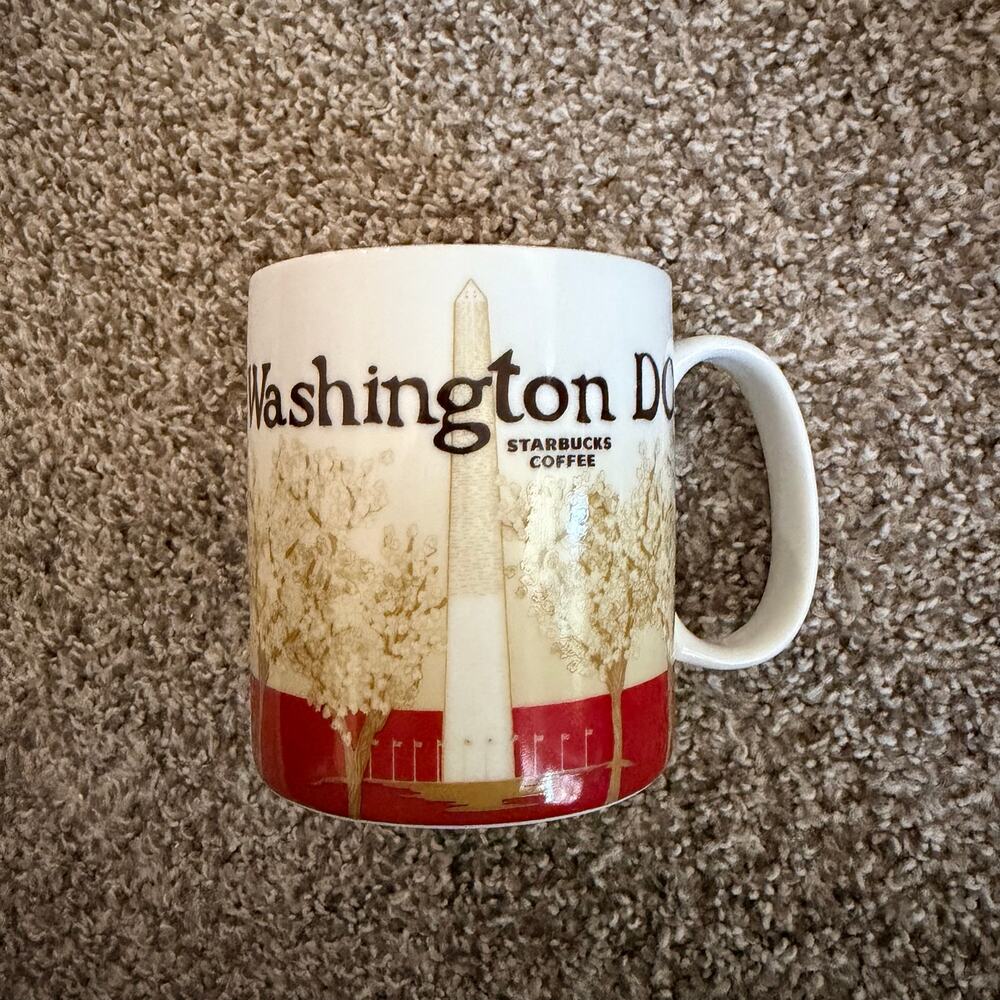Starbucks Coffee 2011 You Are Here Collection Washington D.C. Red Mug